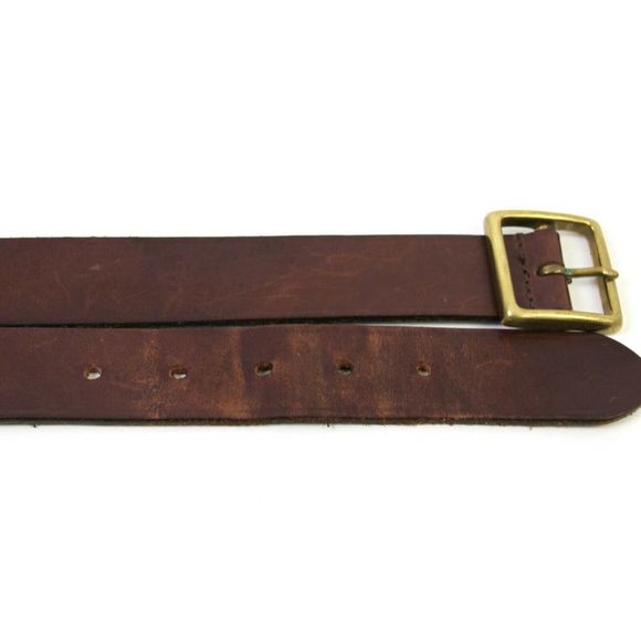 Eddie Bauer SADDLE BROWN GENUINE LEATHER 1.25"Wd CASUAL MEN'S BELT Sz 36/90 (F88 - Picture 10 of 11